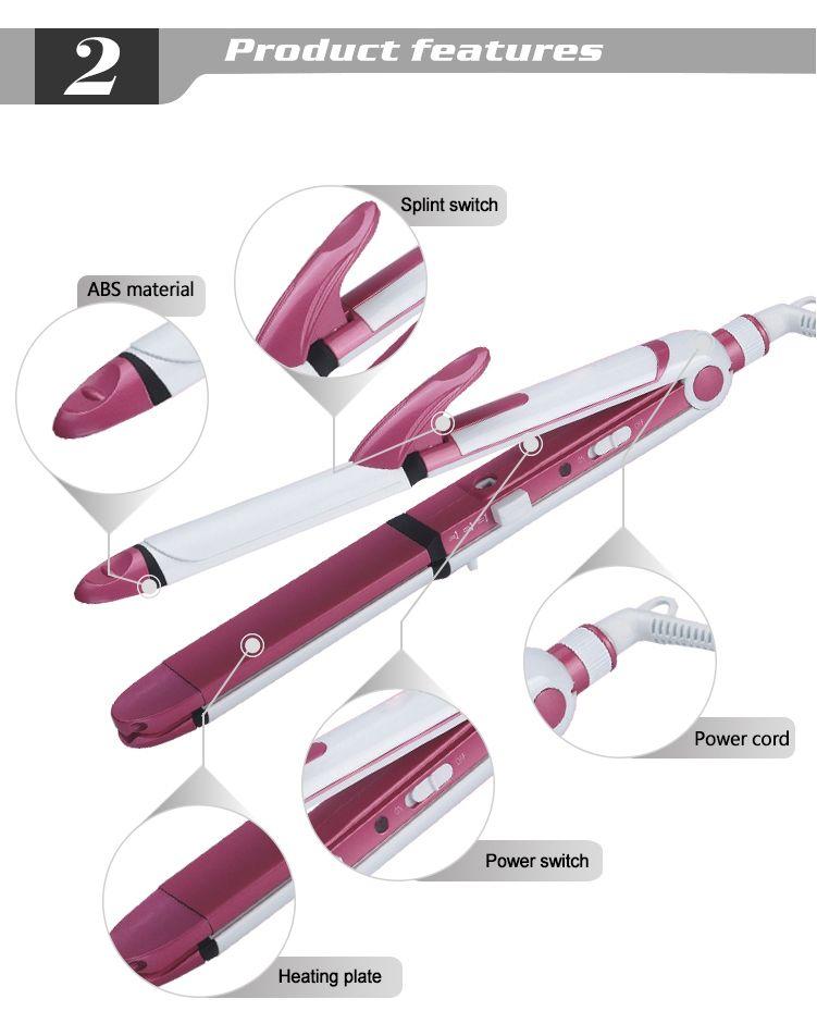 Shinon SH-8088 3 In 1 Professional Electric Hair Straightener - Best Quality series with 360 Rotation Swivel Cord - All In 1 Curling Rolling Crimping - Curler - Hair Rolle