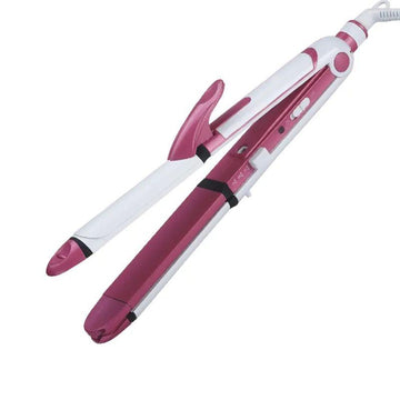 Shinon SH-8088 3 In 1 Professional Electric Hair Straightener - Best Quality series with 360 Rotation Swivel Cord - All In 1 Curling Rolling Crimping - Curler - Hair Rolle