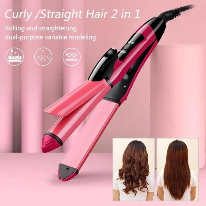 Combo Of Hair Dryer Plus 2 In 1 Hair Straightener & Curler