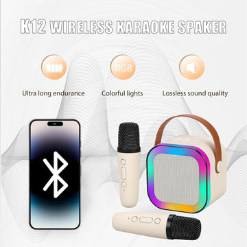 Double MIC WITH SPEAKER K12 Karaoke Machine