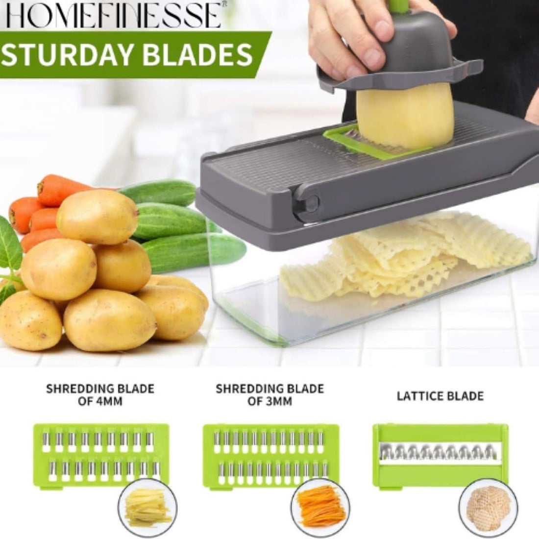 16 IN1 Mandoline Slicer Veggie Food Chopper Vegetable Cutter Tomato Carrot Grater Cheese French Onion Shredders Kitchen Tool16 IN1 Mandoline Slicer Veggie Food Chopper Vegetable Cutter Tomato Carrot Grater Cheese French Onion Shredders Kitchen Tool
