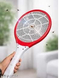 Electric Fly Swatter Operated Hand Mosquito Bug Insects Killer Anti Mosquito Racket
