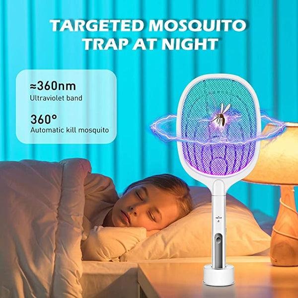 2 in 1 Rechargeable Electronic Mosquito Bat Racket Insect Killer Lamp