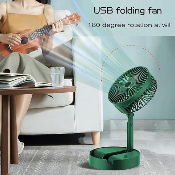 None Rechargable Portable Electric Mini Fan Foldable Telescopic Fan